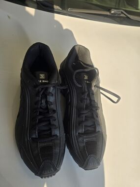 Youth Black Athletic Lace-Up Shoes